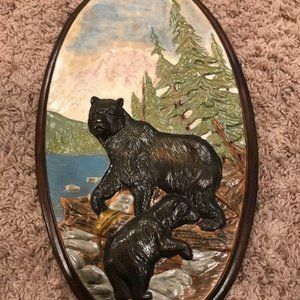 Holland Bear Family Mold Plaque